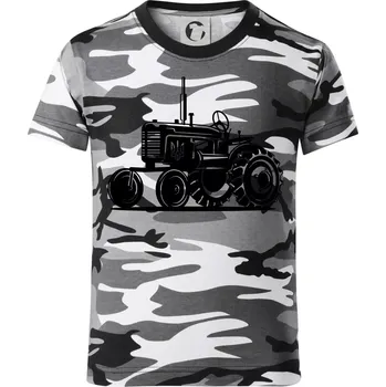 Chlapecké oblečení Traktor Ukrajinské armády - Dětské maskáčové triko - 134 cm/8 let ( Šedý maskáč )