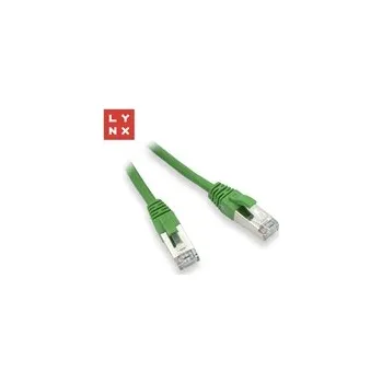 Kabel LYNX FTP patch kabel Cat5e PVC, CCA, 0,1m, zelený (balení obsahuje 10ks)