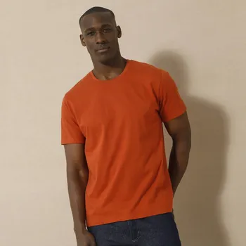 Pánské tričko Blancheporte Sada 3 triček s kulatým výstřihem a krátkými rukávy oranžová+bledě modrá+fialová 147/156 (5XL)