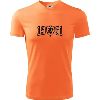 Pánské tričko Narozeninový motiv - znak - 1951 - Pánské triko Fantasy sportovní (dresovina) - XL ( Neon mandarine )
