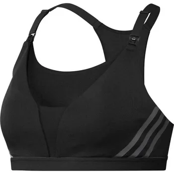 Podprsenka Dámská sportovní podprsenka adidas POWERIMPACT LUXE MEDIUM-SUPPORT MATERNITY sab Černá, Šedá