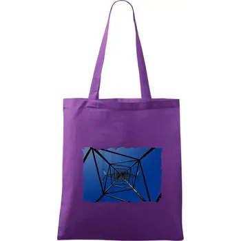 Stožár vysokého napětí zespodu - Taška bavlněná - 42 x 38 cm ( Fialová )