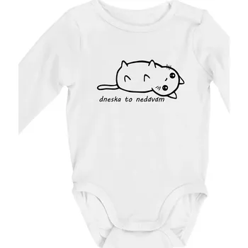 Dneska to nedávám - Body kojenecké s dlouhým rukávem - Dlouhý r. 6-12 měs ( Bílá )