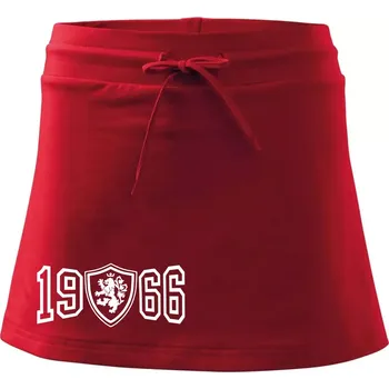 Dámská sukně Narozeninový motiv - znak - 1966 - Sportovní sukně - two in one - XL ( Červená )