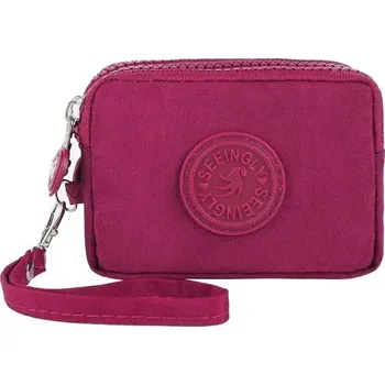 Peněženka Voděodolná mini peněženka na zip | dámská peněženka, kapsička na mince - Červený