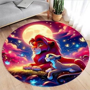 Koberec Lví král koberec pro děti kulatý | dětský koberec, hrací podložka - 7 , 80x80cm