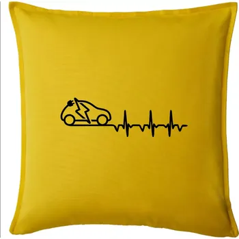 Polštář Ekg elektromobil - Polštář 50x50 - 50x50 - Pouze potah ( Žlutá )