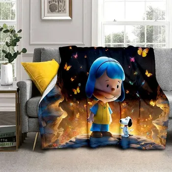 Dětská deka Snoopy kreslená měkká deka kawaii stylu | dětská přikrývka, flísová deka - 23 , 150x200cm
