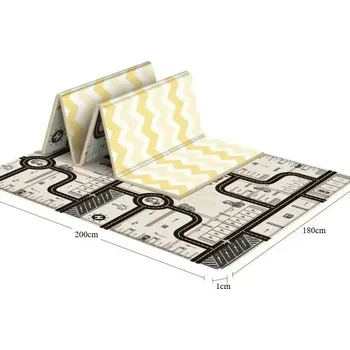 Hrací deka Skládací dětská pěnová podložka 180×100 cm | hrací koberec, kojenecká podložka - 200–180 cm