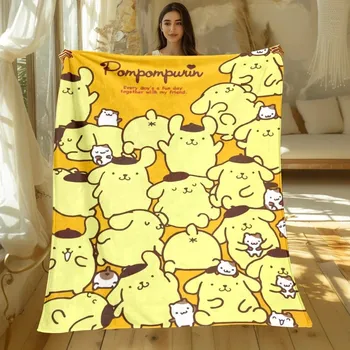 Dětská deka Pom pom purin deka flísová anime | dětská přikrývka, cestovní deka - 1 , 100x130CM
