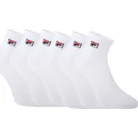 Ponožky FILA Quarter Socks 6-pack Unisex white 35-38