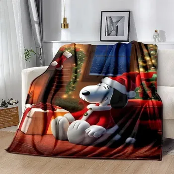 Dětská deka Snoopy kreslená měkká deka kawaii stylu | dětská přikrývka, flísová deka - 15 , 100x150CM