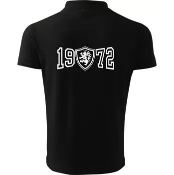 Pánská košile Narozeninový motiv - znak - 1972 - Polokošile pánská Pique Polo 203 - 5XL ( Černá )