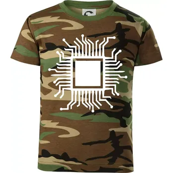 Chlapecké tričko Procesor - Dětské maskáčové triko - 122 cm/6 let ( Hnědý maskáč )