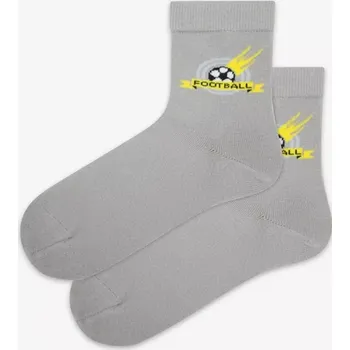 Pánské ponožky CHLAPECKÉ VZOROVANÉ PONOŽKY 11-15 LET W024 Grey 33/35