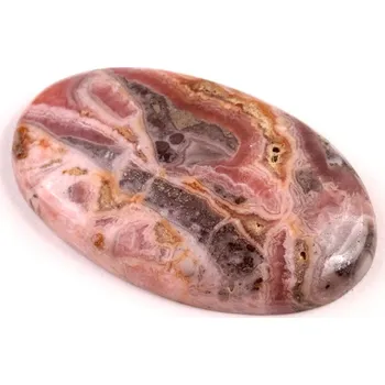 Korálek Kabošon Rhodochrosite Pyrite č.2979 (41x25x6mm)
