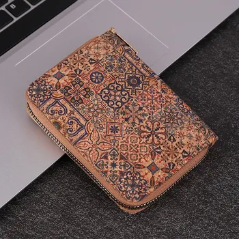 Boho peněženka s korkovým vzorem | peněženka, dámský doplněk - A6