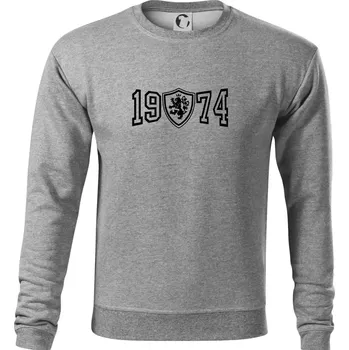 Pánská mikina Narozeninový motiv - znak - 1974 - Mikina Essential pánská - S ( Tmavě šedý melír )