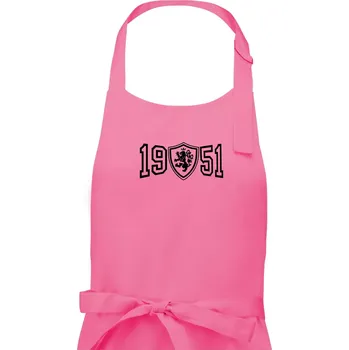 Kuchyňská zástěra Narozeninový motiv - znak - 1951 - Pánská zástěra na vaření - Univerzální velikost ( Růžová )