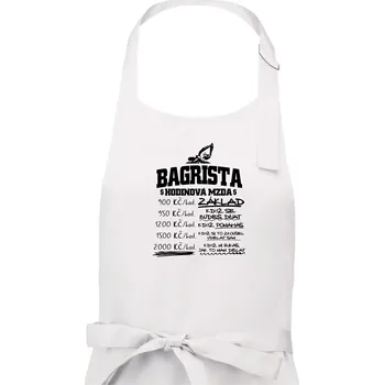Kuchyňská zástěra Hodinová mzda bagrista - Pánská zástěra na vaření - Univerzální velikost ( Bílá )