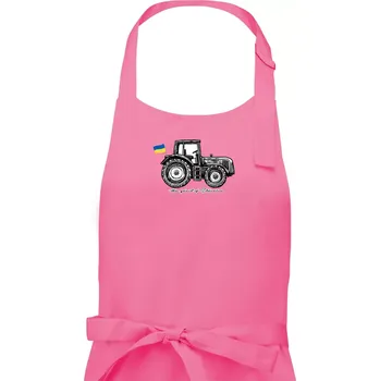 Kuchyňská zástěra The ghost of Ukraine - traktor - Pánská zástěra na vaření - Univerzální velikost ( Růžová )