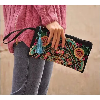 Peněženka Etno vyšívaná letní taška s květy | taštička, peněženka - Galsang