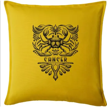 Polštář Cancer - vintage - Polštář 50x50 - 50x50 - Pouze potah ( Žlutá )