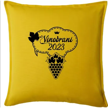 Polštář Vinobraní 2023 - Polštář 50x50 - 50x50 - Pouze potah ( Žlutá )