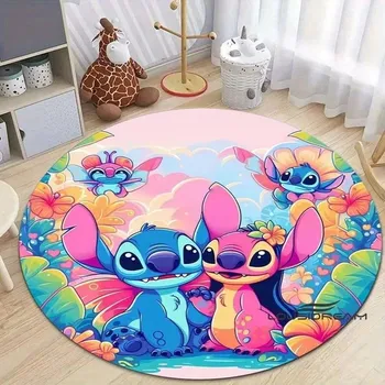 Koberec Kulatý dětský koberec se Stitch motivem | koberec, podložka - 4 , 80x80cm