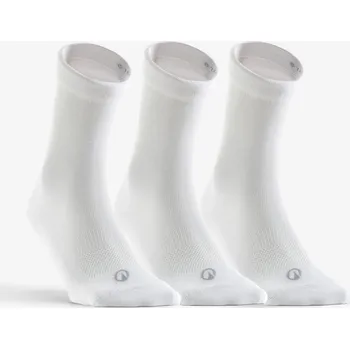 Pánská móda DECATHLON Vysoké tenisové ponožky RS160 3 páry bílé 47/50 BÍLÁ