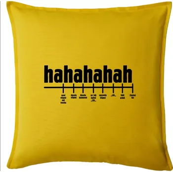 Polštář Varianty smíchu - Polštář 50x50 - 50x50 - Pouze potah ( Žlutá )