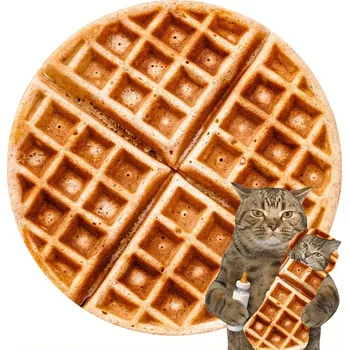 Dětská deka Teplá deka ve tvaru tortilly a jiných jídel | zimní přikrývka, kempingová deka - Vafle , Kulatý 59 palců (1,5 m))