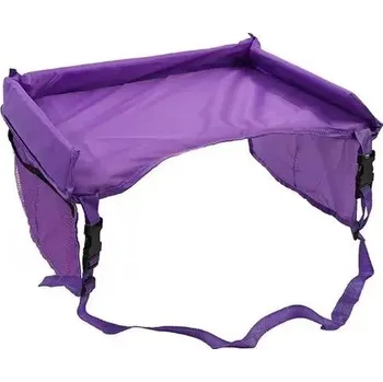 Dětský cestovní stolek do auta s ohrádkou | dětský stolek, jídelní podložka - A-fialová