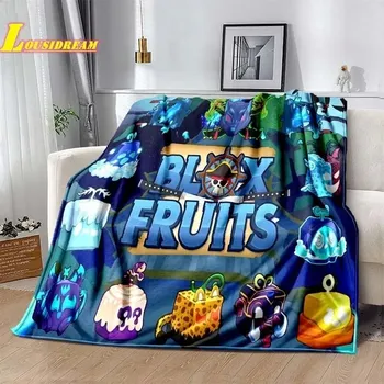 Dětská deka Deka s motivem blox fruits | dětská deka, cestovní přikrývka - 4 , 100x150CM