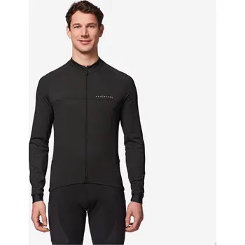 Pánské tričko VAN RYSEL Pánský dres na silniční cyklistiku s dlouhým rukávem RC100 XL ČERNÁ