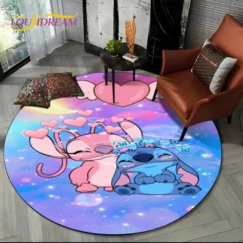 Koberec Dětský kulatý koberec se Stitch 3D motivem | koberec, podložka - 17 , 80x80cm