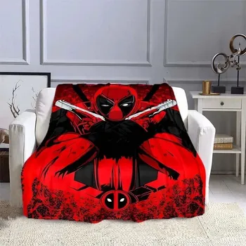 Dětská deka Deka s motivem Deadpool, flísová teplá přikrývka | dětská deka, cestovní deka - 3 , 150x180cm