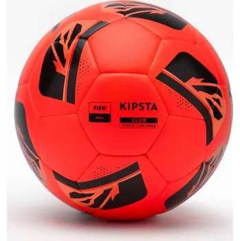 Fotbalový míč KIPSTA Fotbalový hybridní míč FIFA Basic Club velikost 5 5 ORANŽOVÁ|RŮŽOVÁ