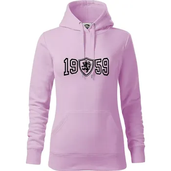 Dámská mikina Narozeninový motiv - znak - 1959 - Mikina dámská Cape s kapucí - S ( Orchid )