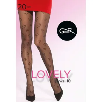 Dámské punčochy LOVELY 20 wz.10 - 20 DEN ponožek nero 4-L