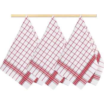 Utěrka AKCE Kuchyňská utěrka 50x70cm kostka červená