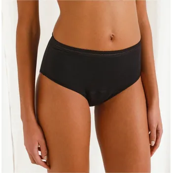 Kalhotky Athena Vysoké menstruační kalhotky z bio bavlny Athena®, pro silnou menstruaci černá S