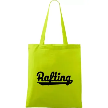Rafting nápis - Taška bavlněná - 42 x 38 cm ( Limetková )