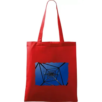 Stožár vysokého napětí zespodu - Taška bavlněná - 42 x 38 cm ( Červená )
