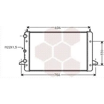 Motor automobilu Chladič, chlazení motoru VAN WEZEL 58002135