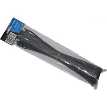 Stahovací páska Stahovací pásky 5 x 300 mm, 50 kusů, černá barva - ASTA