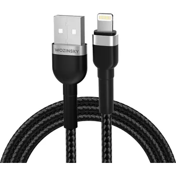 Datový kabel Wozinsky WNBAL2 USB kabel - iPhone Lightning / 2m / 2,4A černý