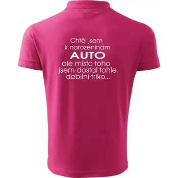 Pánská košile Chtěl jsem dostat k narozeninám auto - Polokošile pánská Pique Polo 203 - 2XL ( Purpurová )