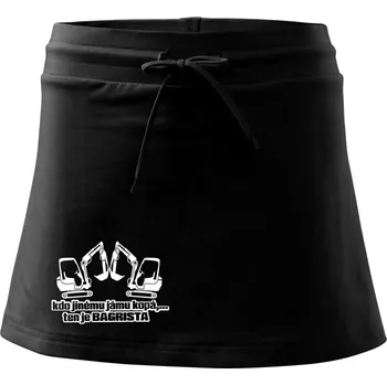 Dámská sukně Kdo jinému jámu kopá, ten je bagrista - Sportovní sukně - two in one - S ( Černá )