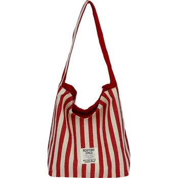 Kabelka Letní plátěná trendy kabelka přes rameno | kabelka taška&nbsp; - Červený